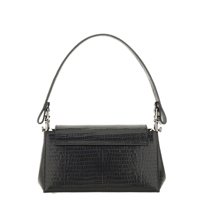 Hazel Medium Calf Leather Handbag - Black - Image 5