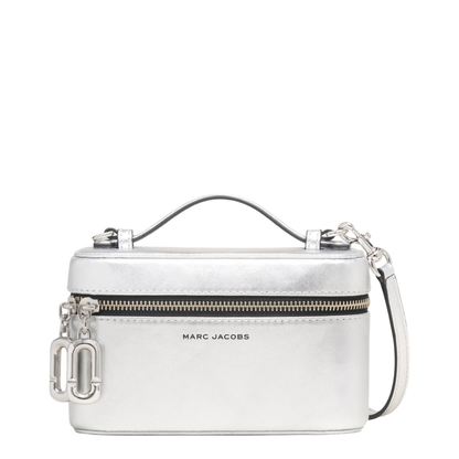Scene Smooth Metallic Leather Vanity Bag - Silver - Image 1