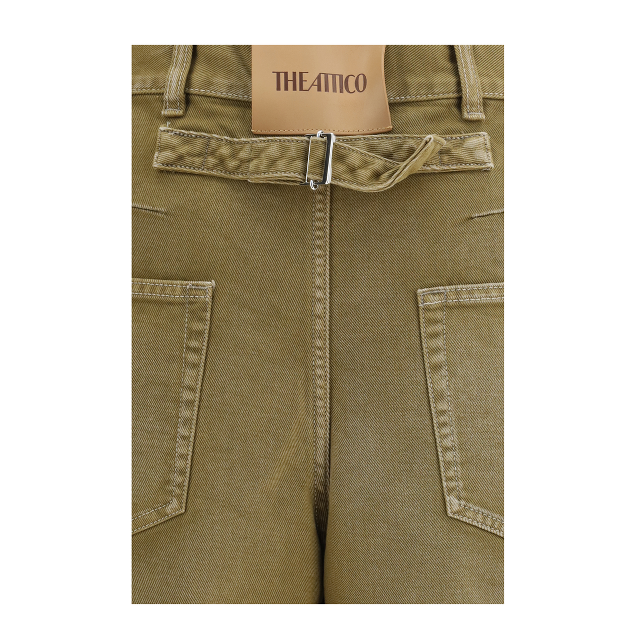 Wide-leg Jeans with Back Belt - Image 3