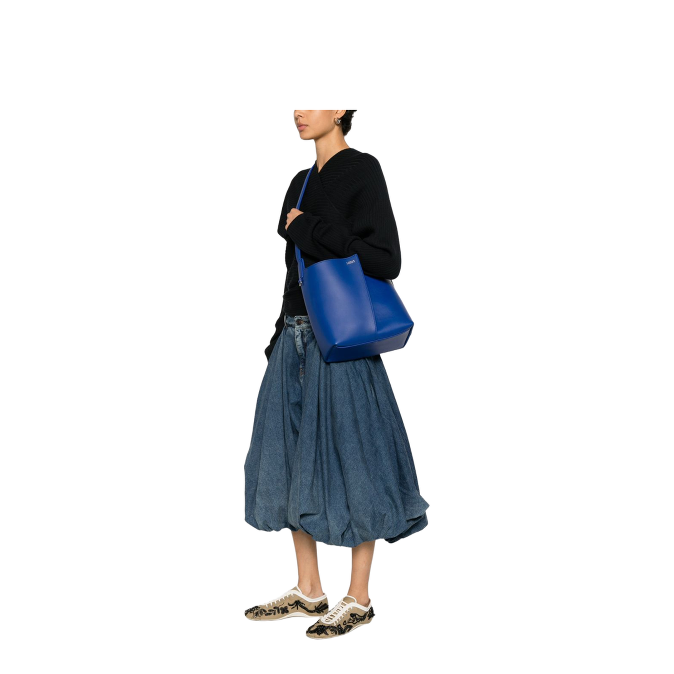 Bilbao Medium Calfskin Bucket Bag - Stellar Blue - Image 5