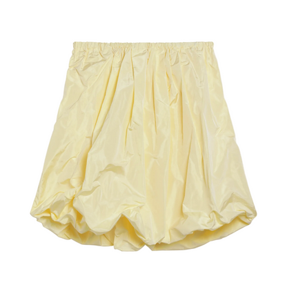 Cream Skirt in Tech Taffeta - Image 1