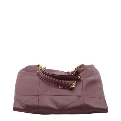 Jamie Pochon Lambskin Shoulder Bag - Rouge Merlot - Image 3