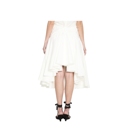 Draped Midi Skirt with Godet - Image 4