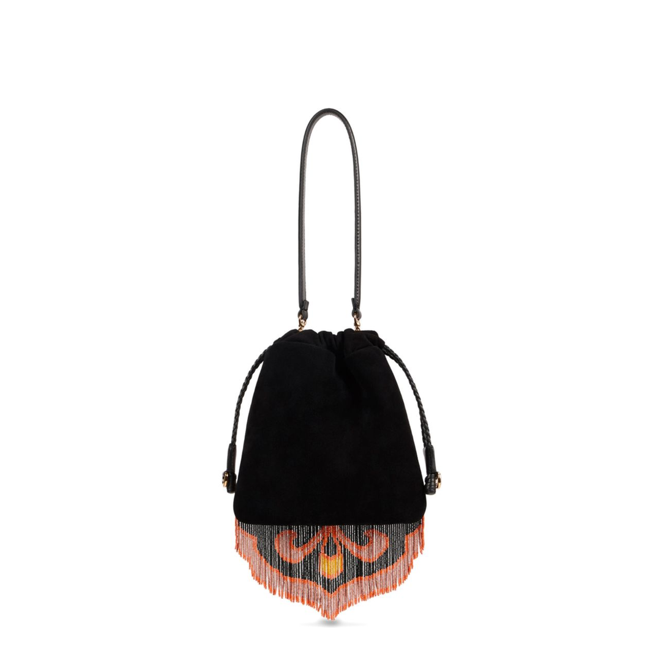 Small Kalispera Suede Bucket Bag - Black - Image 2