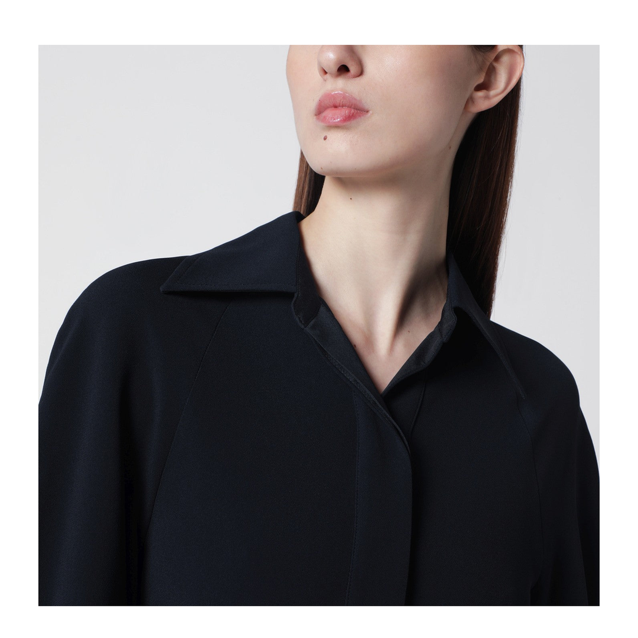 Navy Blue Midi Shirt Dress - Image 2