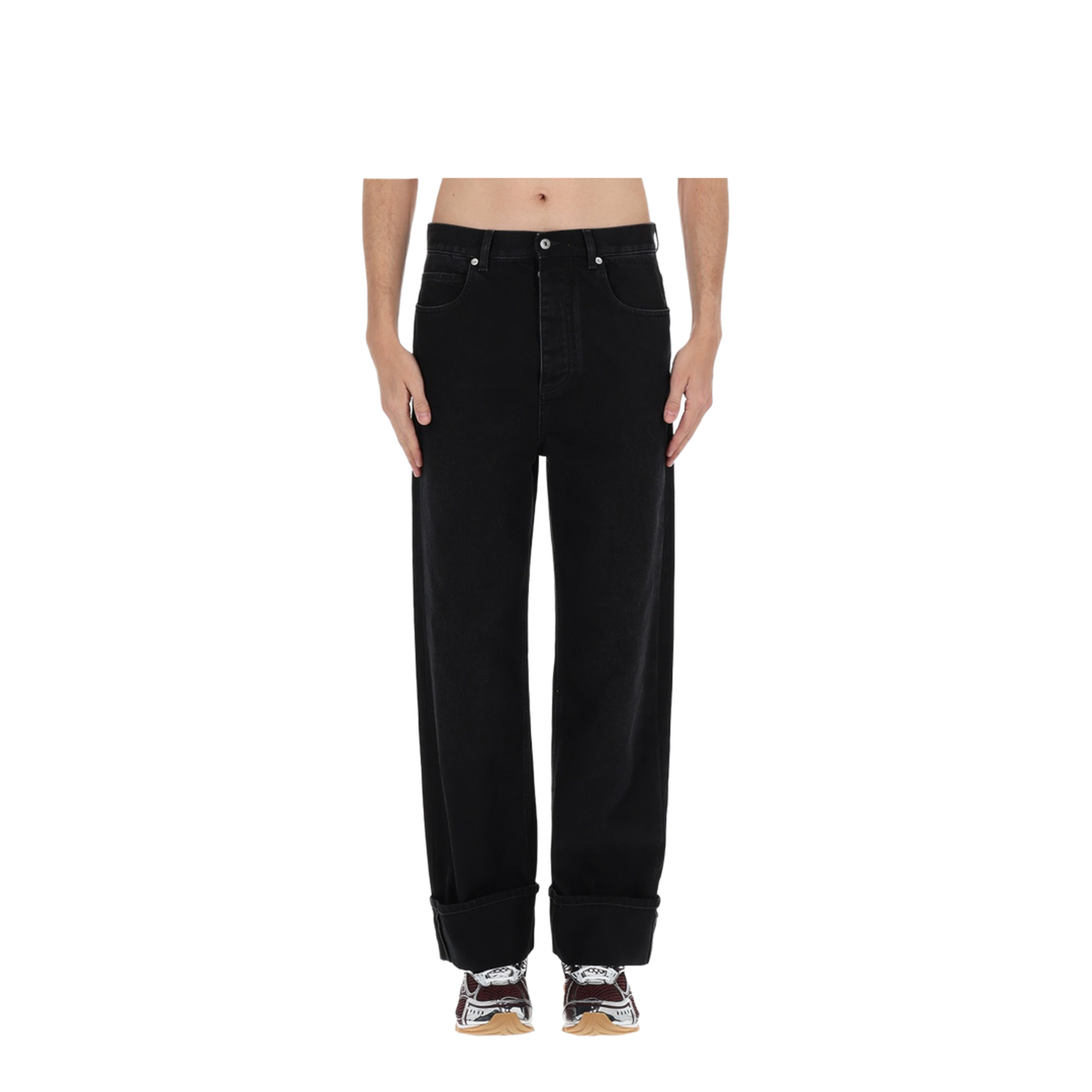 Jeans With Folded Hem - Image 6