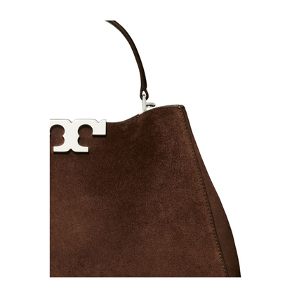 Eleanor Suede Satchel - Dark Cocoa - Image 4