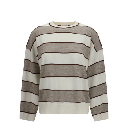 Striped Long-Sleeve Sweater - Image 1