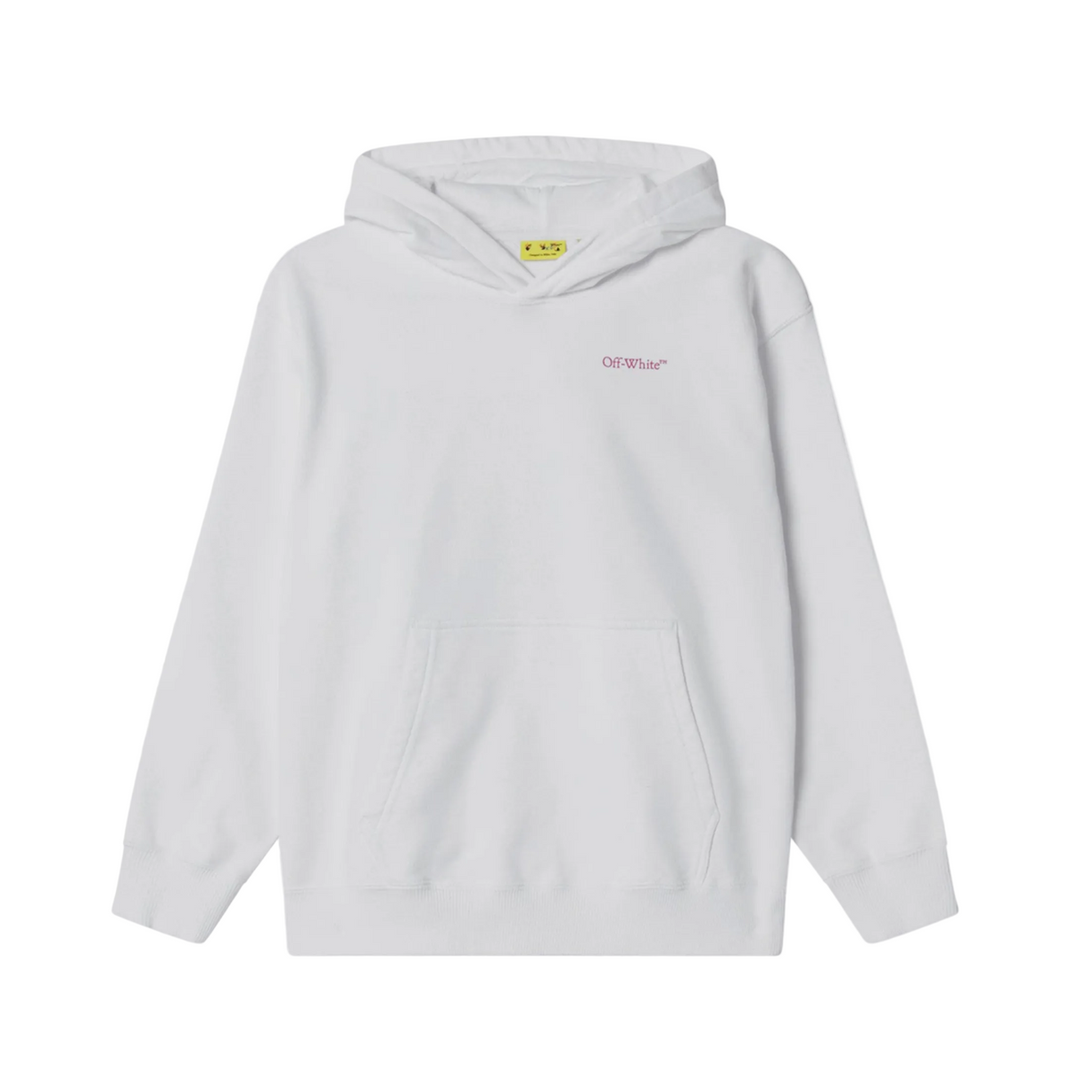 White Hoodie With Arrow Motif - Image 1