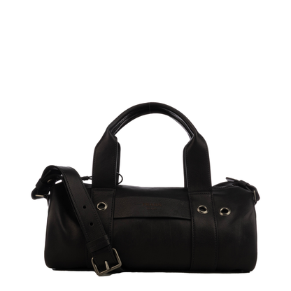 Route Large Leather Top-Handle Bag - Black - Image 1