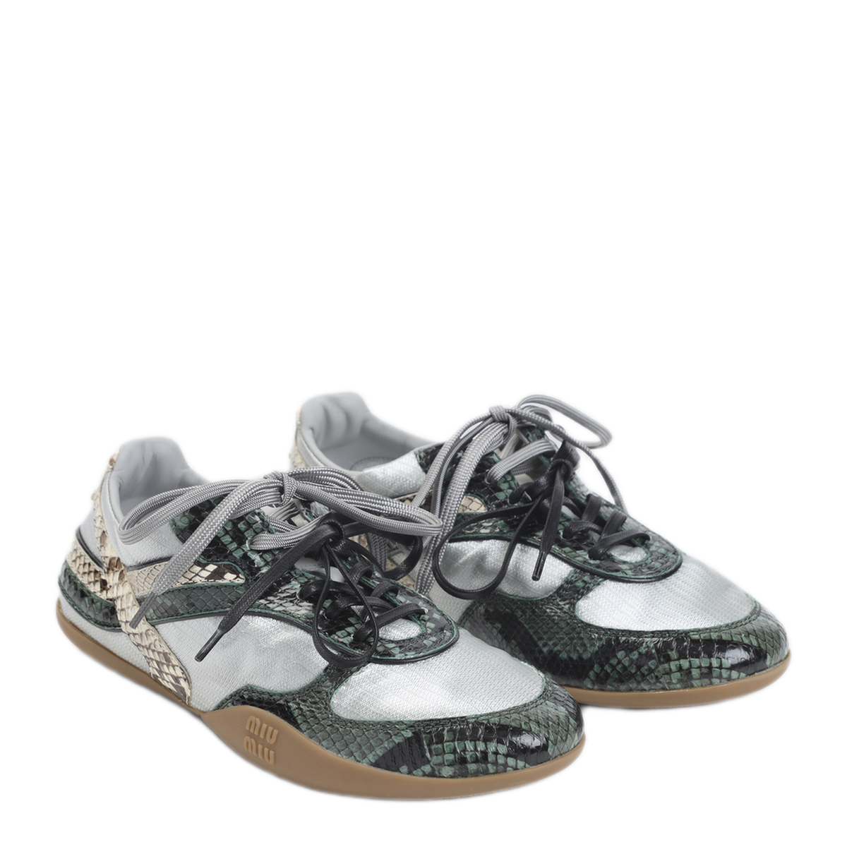 Multicolor Fabric And Leather Sneakers - Image 4