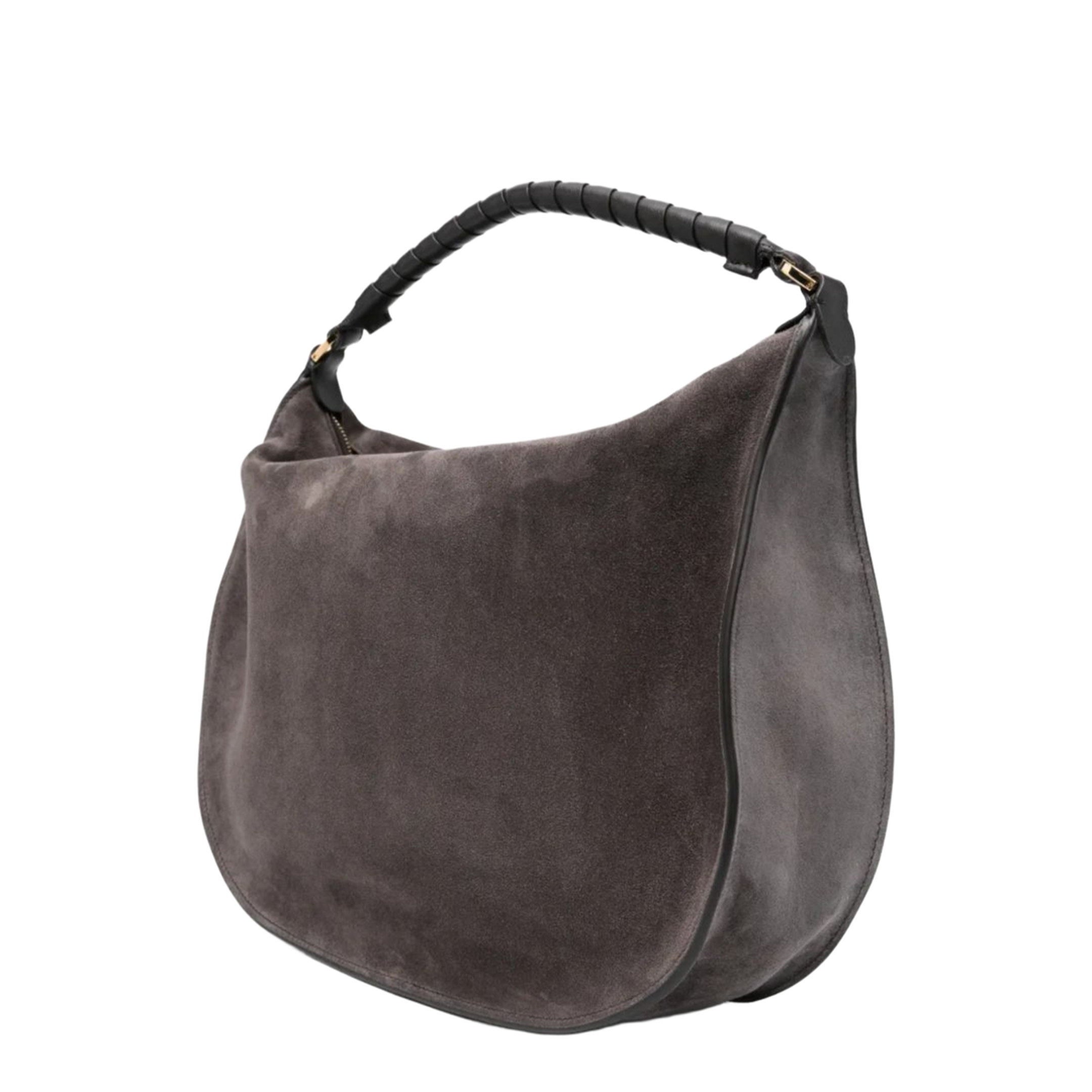 Marcie Suede Calfskin Shoulder Bag - Kohl Brown - Image 5