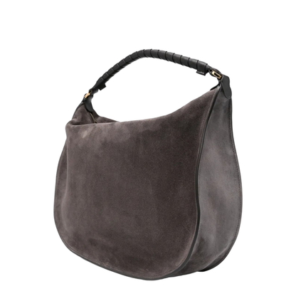 Marcie Suede Calfskin Shoulder Bag - Kohl Brown - Image 5