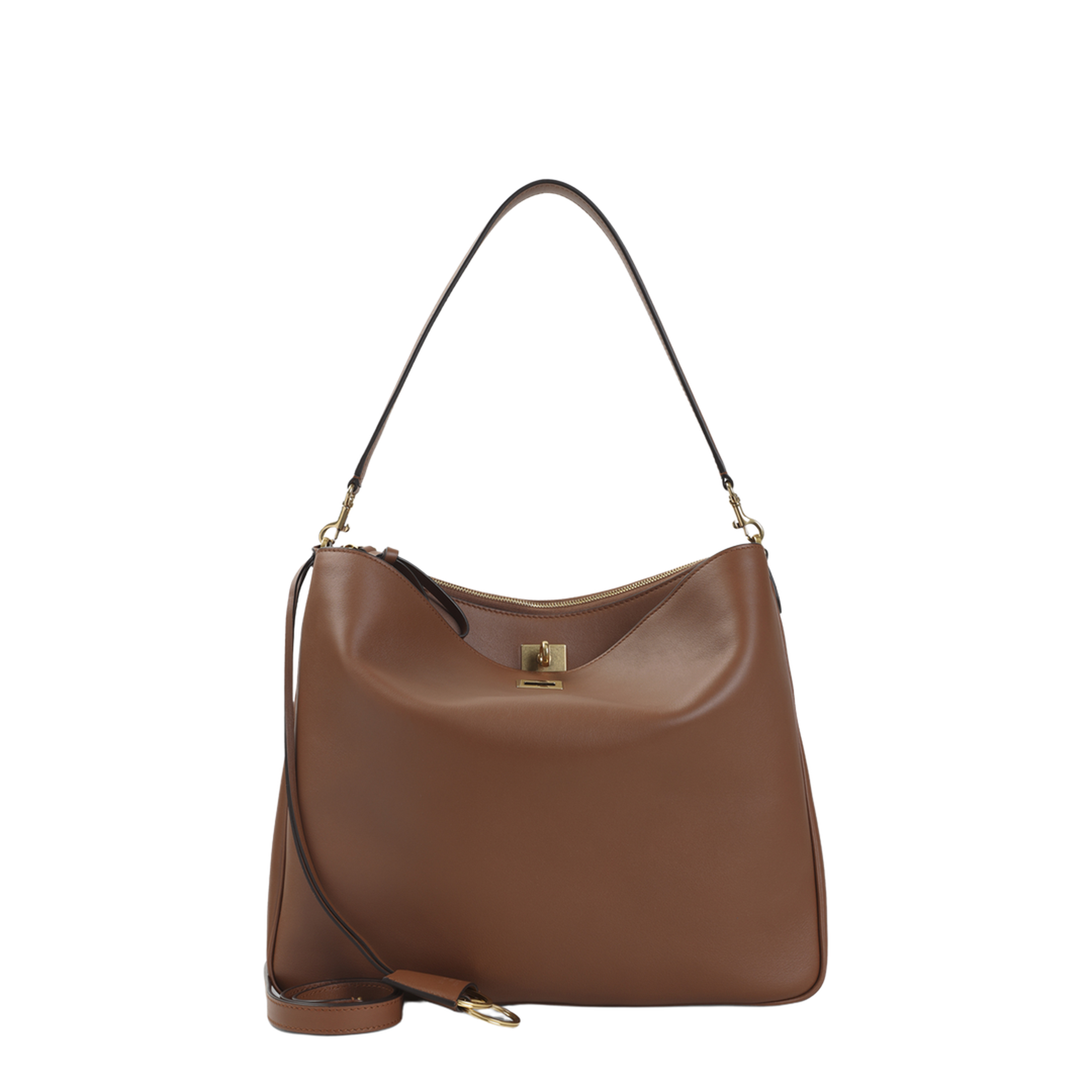 Rodeo Medium Calfskin Hobo Shoulder Bag - New Tan - Image 2