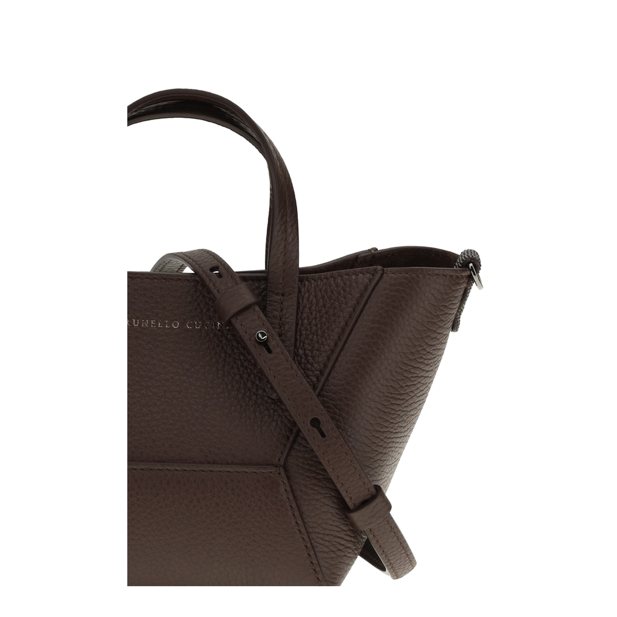 BC Duo Mini Calfskin Handbag - Burgundy - Image 4
