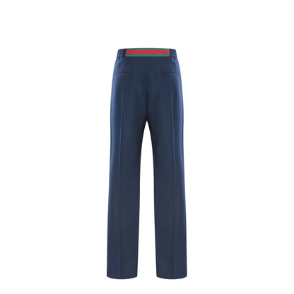 Technical Panama Sportswear Trousers in Dark Blue - Image 4