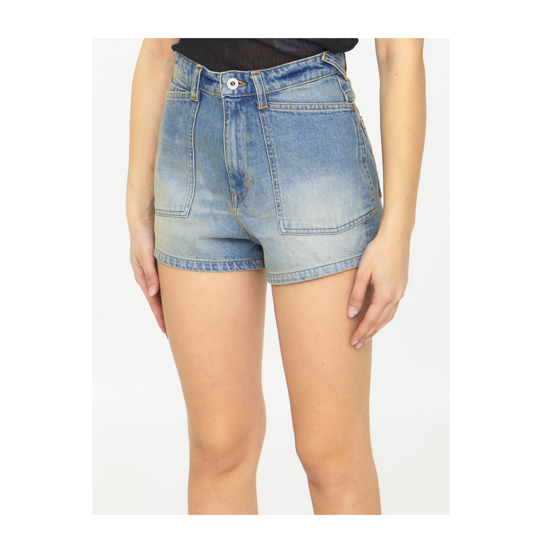 Light-blue denim shorts - Image 2