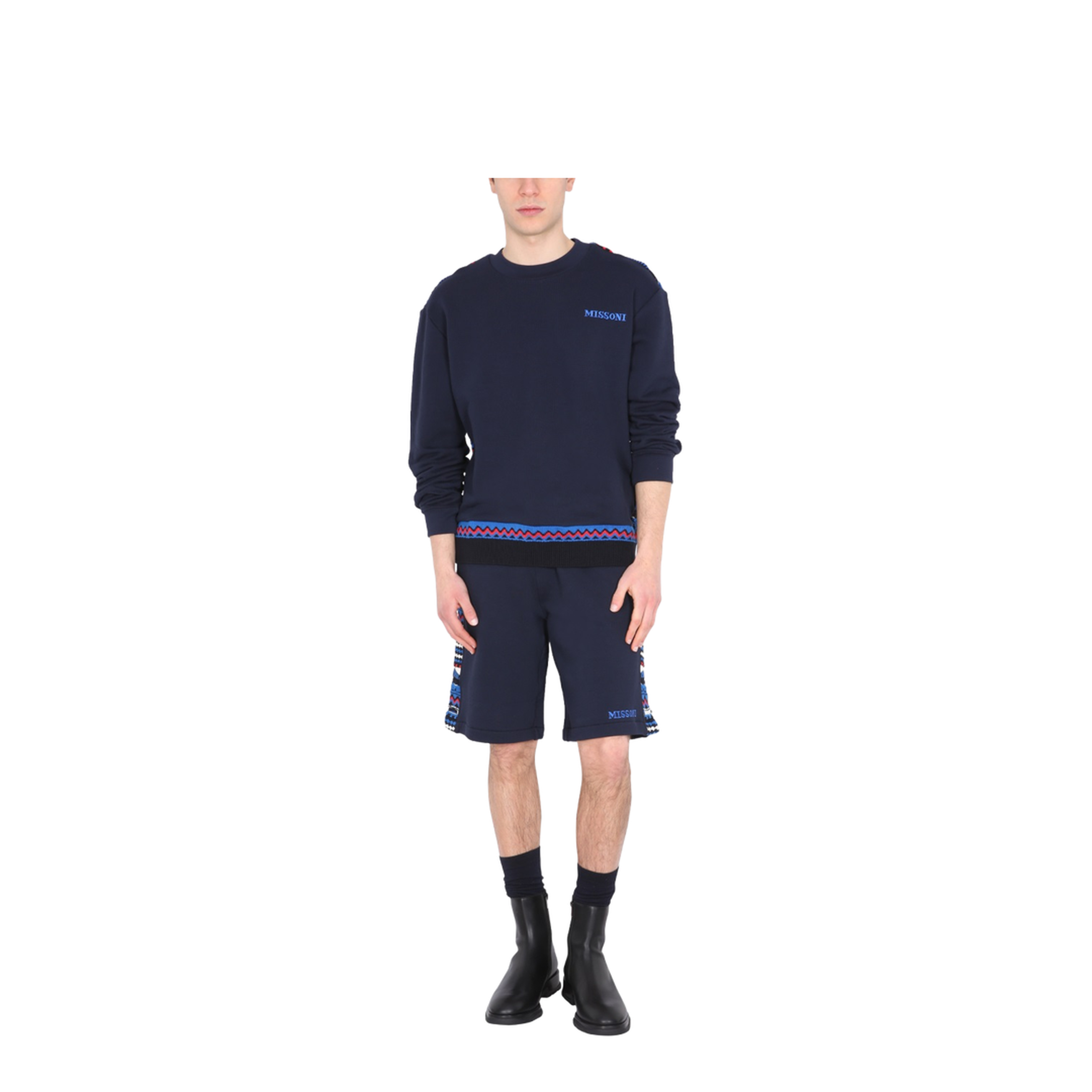 Embroidered Logo and Jacquard Insert Bermuda - Image 2