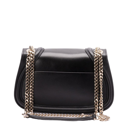 Blondie Medium Leather Shoulder Bag - Black - Image 5