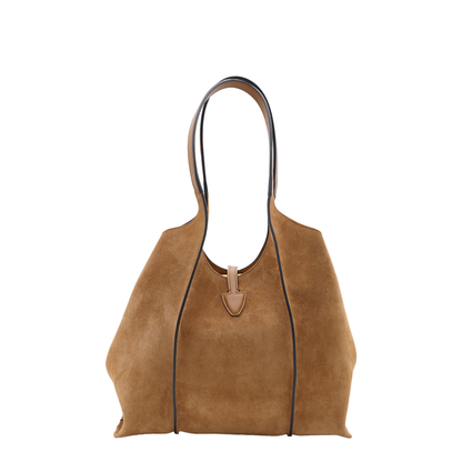 T Timeless Small Calfskin Tote - Brown - Image 6