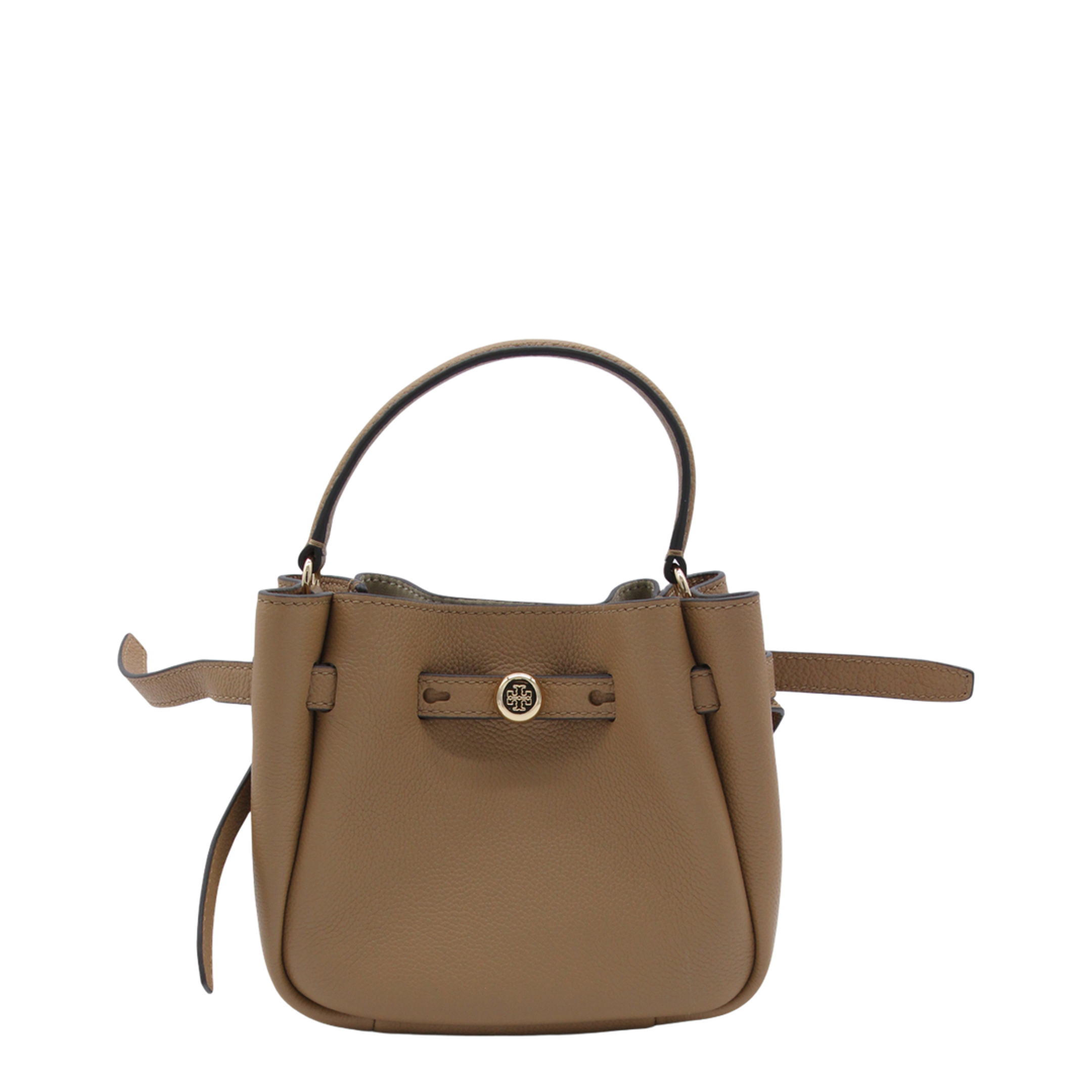 Romy Mini Pebbled Leather Crossbody Bag - Tiramisu - Image 1