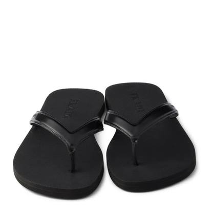 Brushed Leather Flip-Flops - Image 5