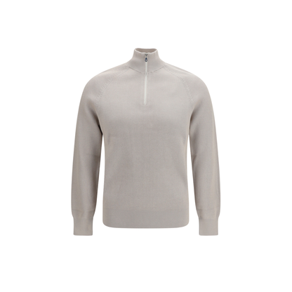 Cotton Sweater with a High Neckline - Image 1