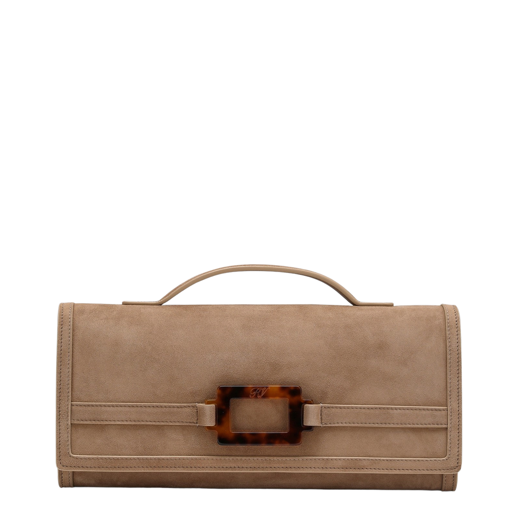 Suede Leather Clutch Bag - Image 1