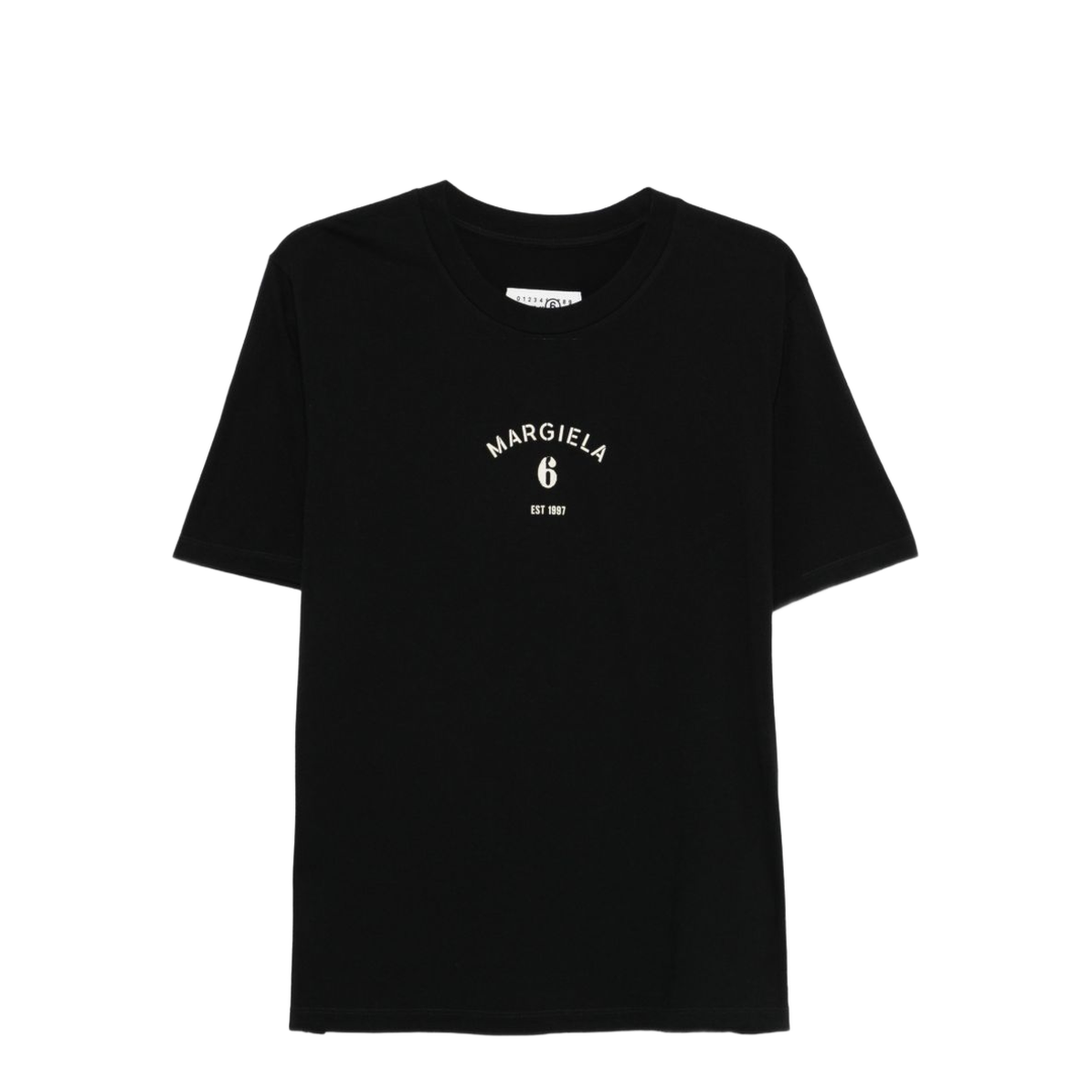 Black T-shirt with logo print - Image 1