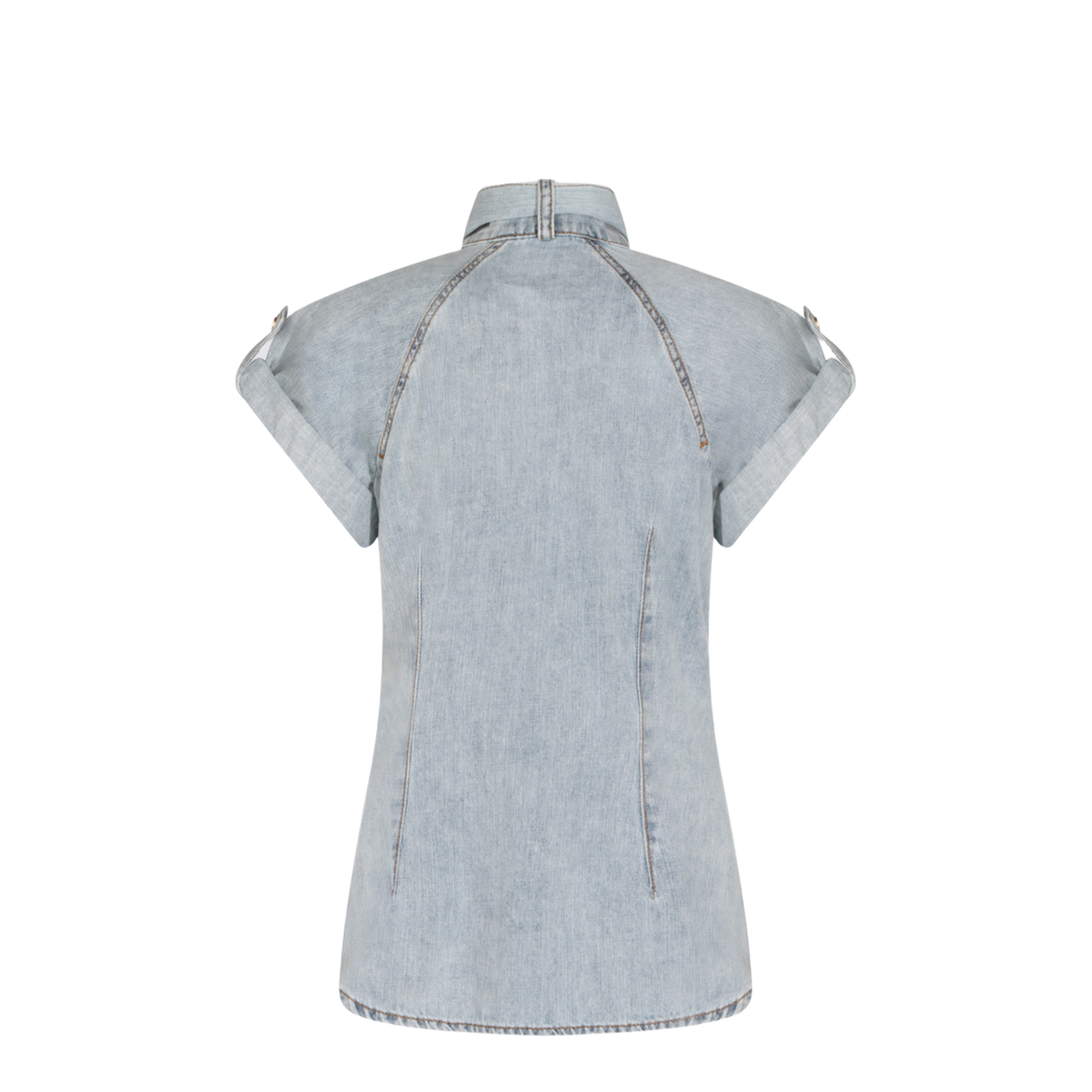 Bow-tie denim top - Image 4