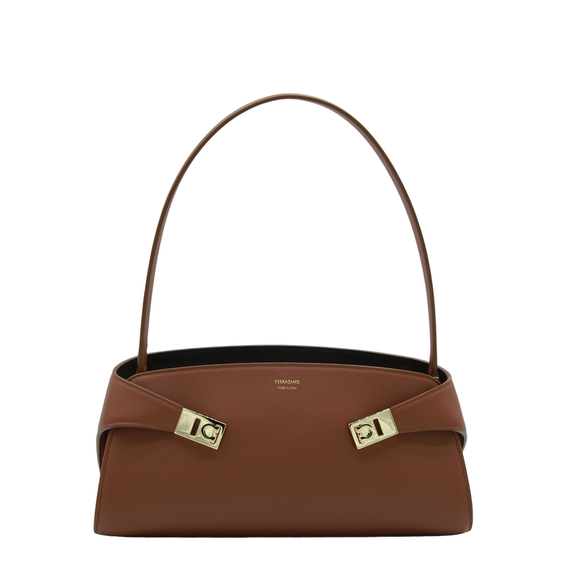 Hug Calfskin Shoulder Bag - Black - Image 2