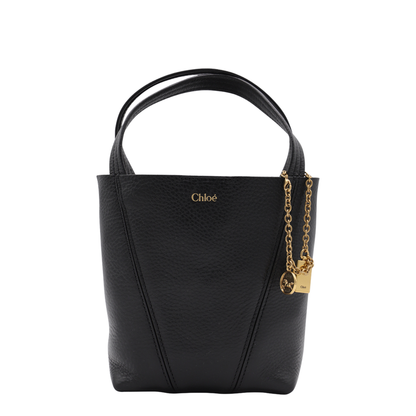 Small Spin Tote Bag in Grained Leather - Image 2