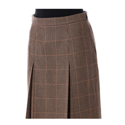 Midi Skirt in Prince of Wales Wool and Cashmere - Image 3