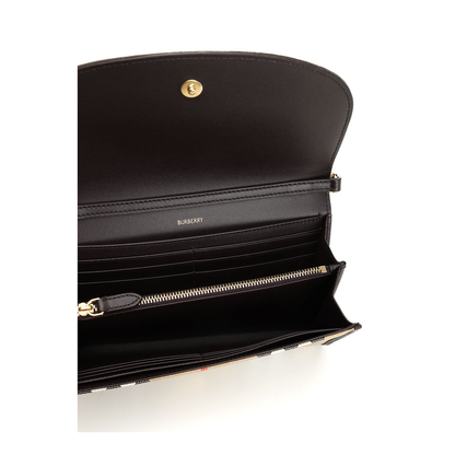 Waxed Canvas Shoulder Bag with Check Motif - Image 4