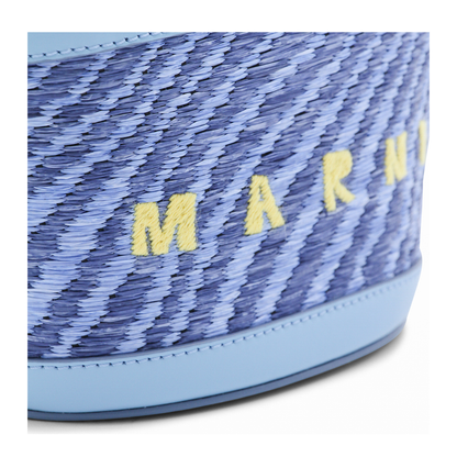 Blue Wavy Raffia-Effect Tropicalia Micro Bag - Image 8