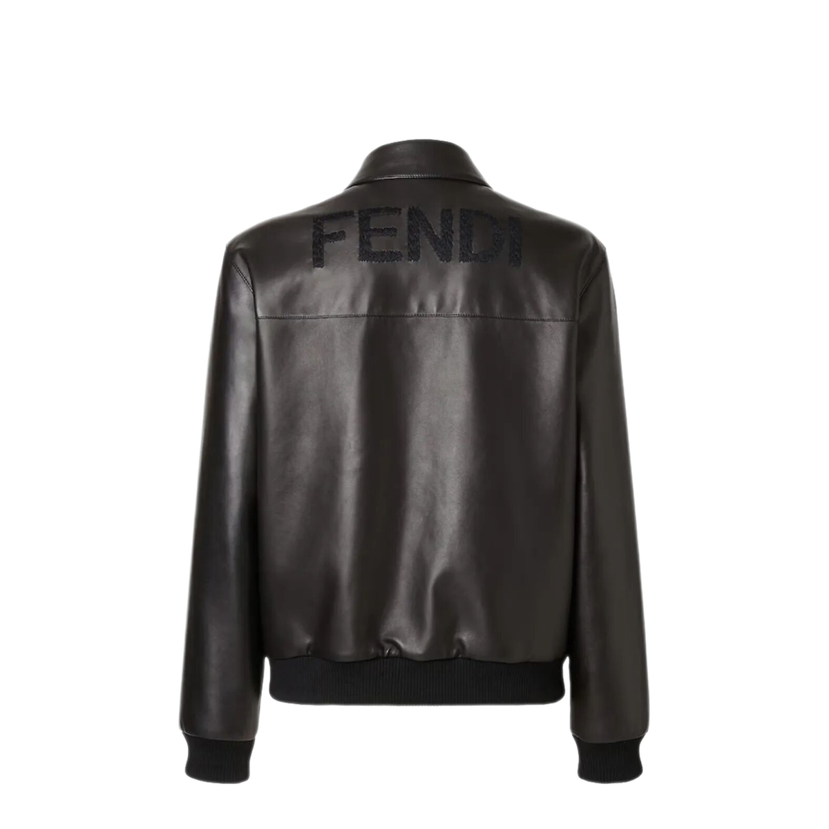 Black Leather Blouson - Image 2