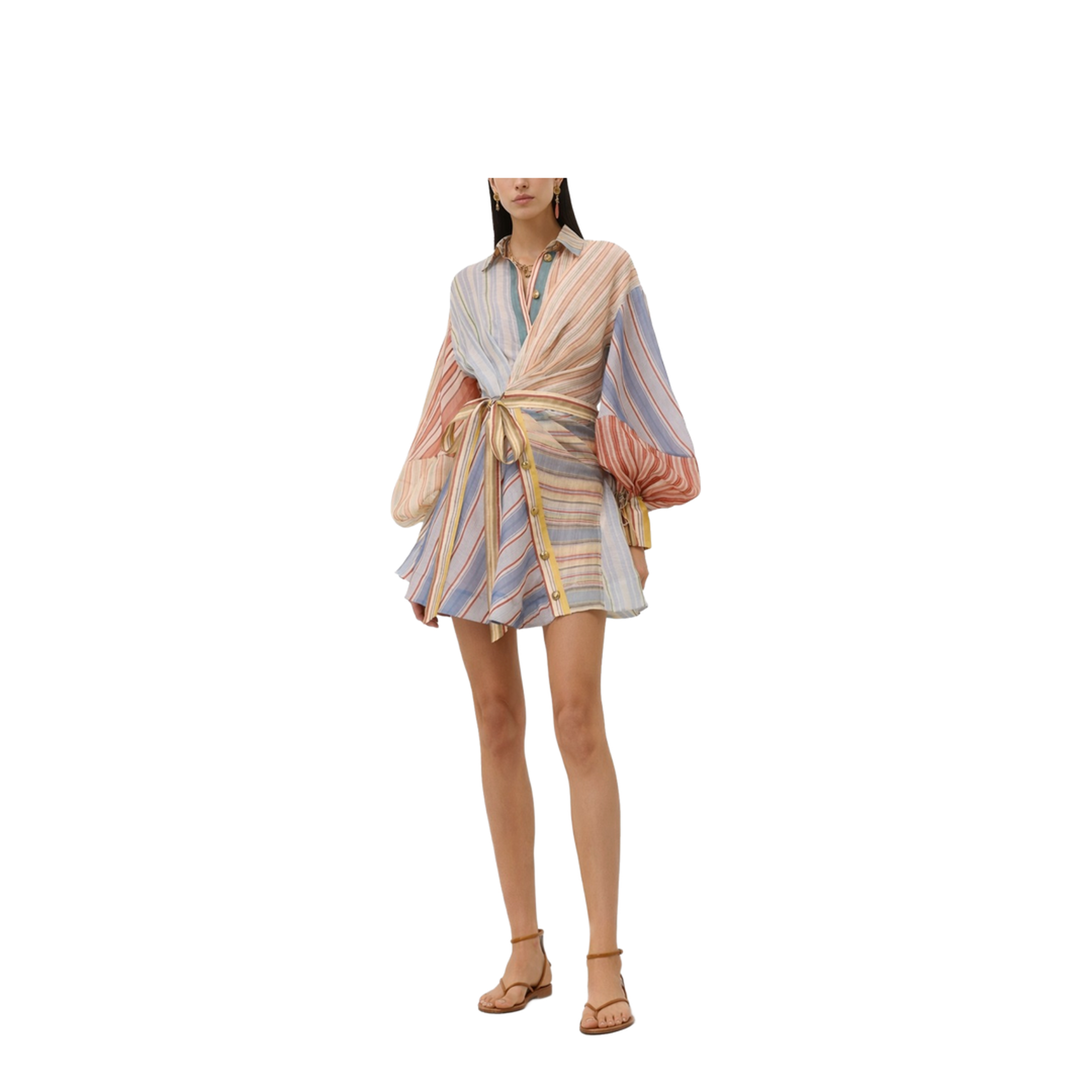 Rebellion Striped Mini Dress Spliced Stripes - Image 2