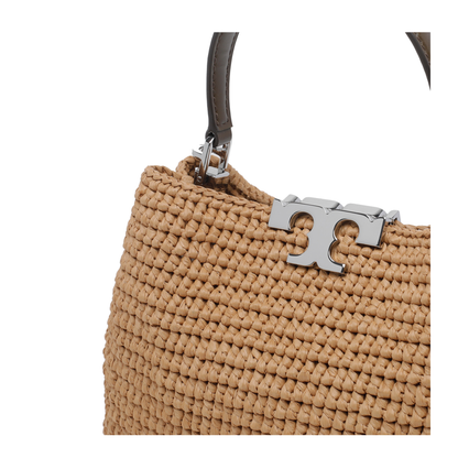 Eleanor Mini Raffia Satchel - Honeycomb - Image 4