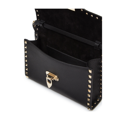Rockstud Small Garnet Calfskin Crossbody Bag - Image 7