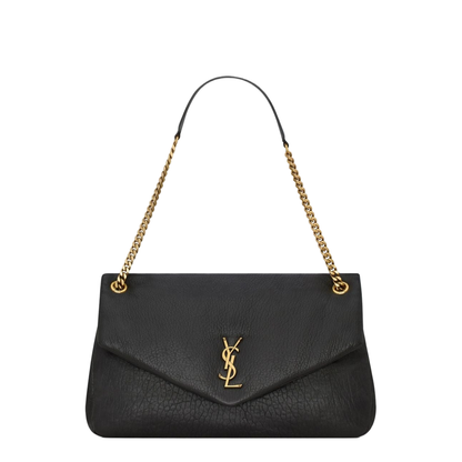 Cassandre Lambskin Pouch on Chain - Black - Image 1