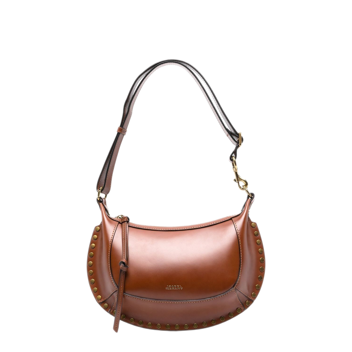 Oskan Moon Calf Leather Shoulder Bag - Cognac - Image 1