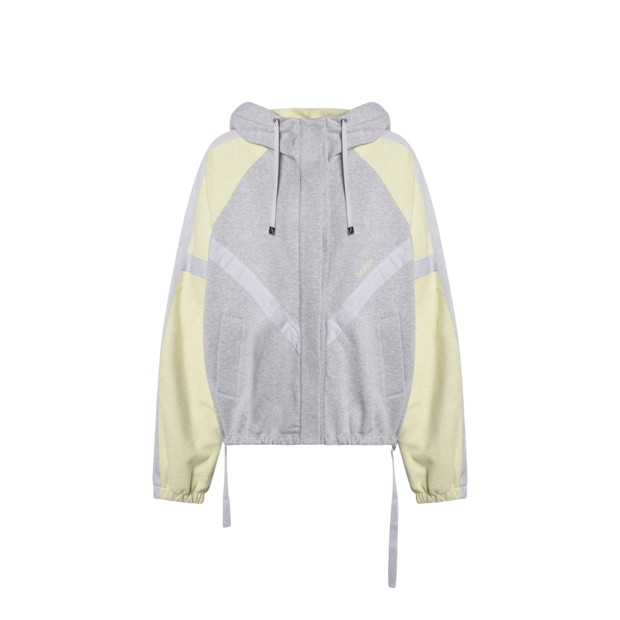 Grey Light Yellow Bomber Sweatshirt - Image 1