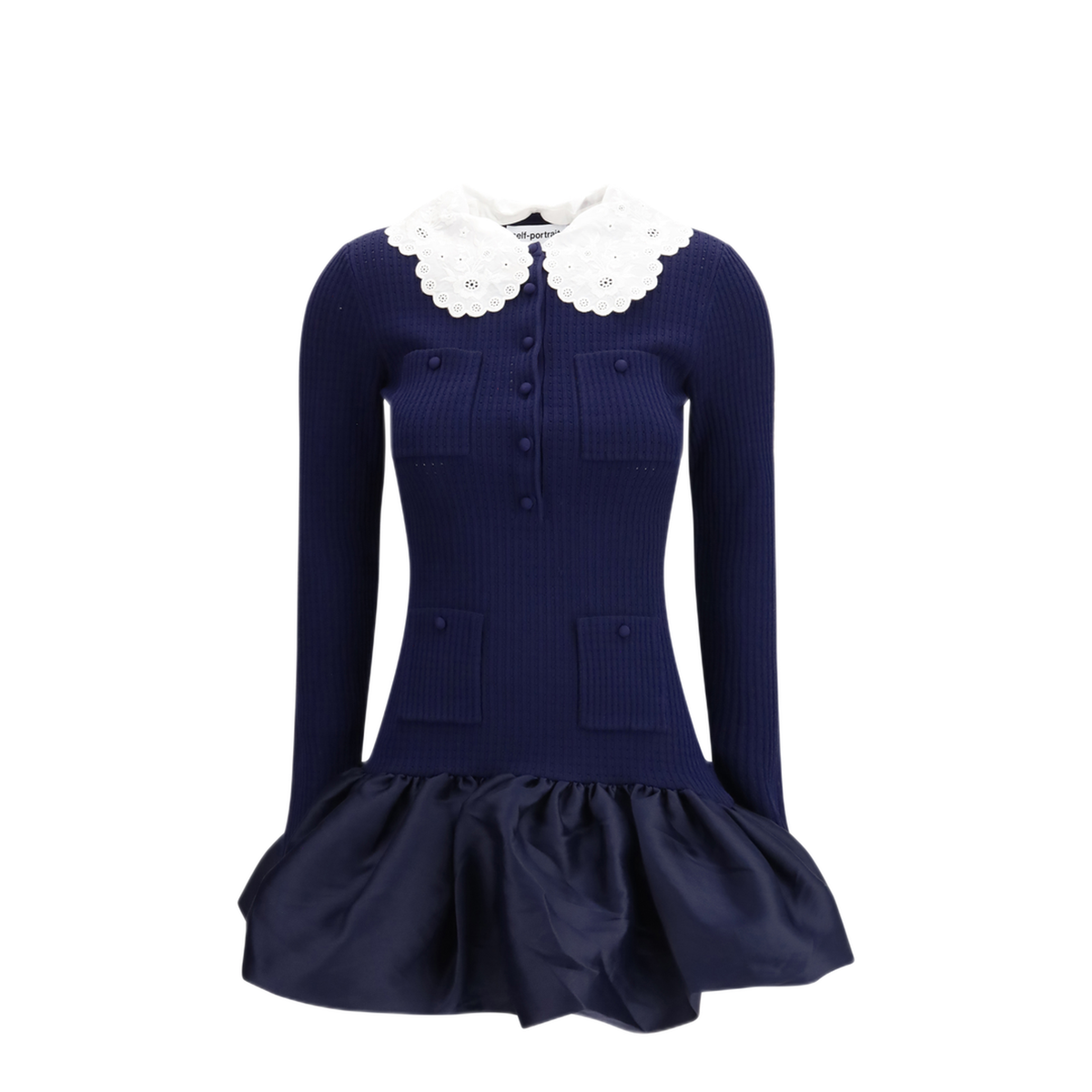 Knit Taffeta Mini Dress - Image 1
