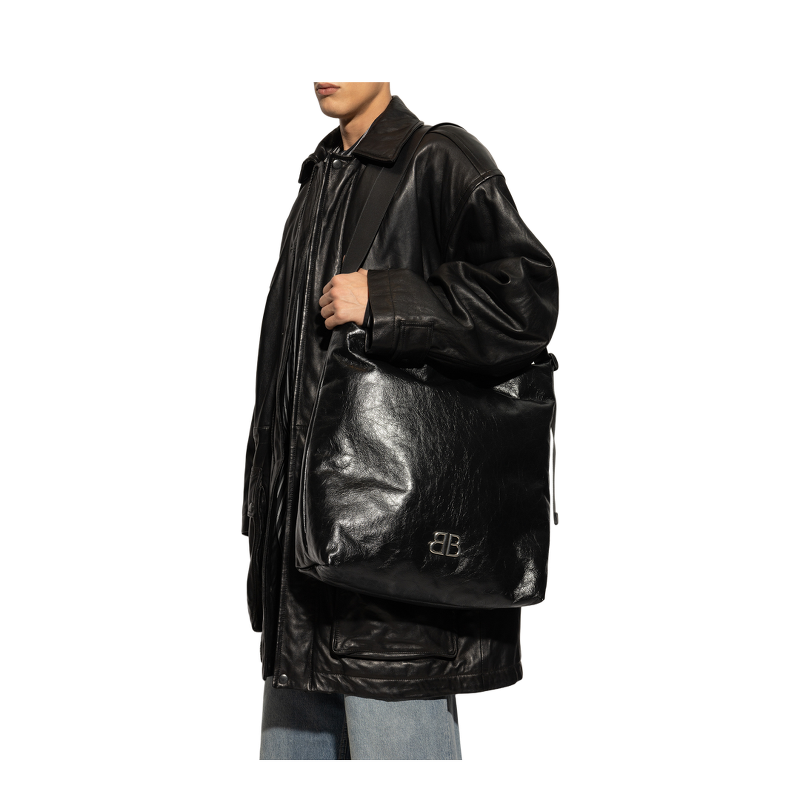 Monaco Medium Hobo Bag in Black - Image 2