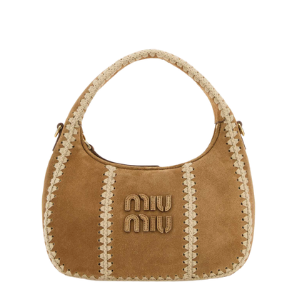 Beige Suede Handbag - Image 1