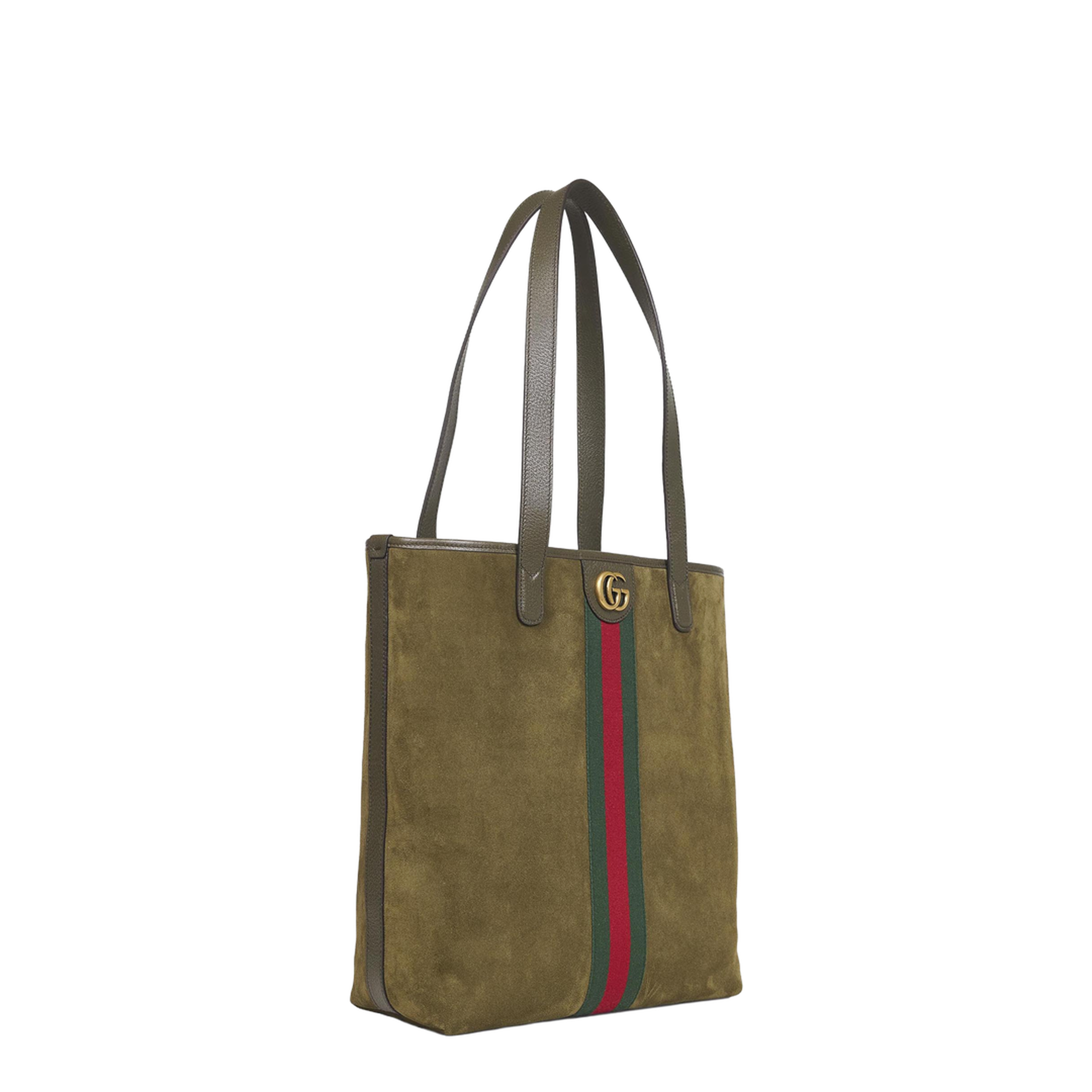 Ophidia Medium Suede Tote Bag - Dark Green - Image 2