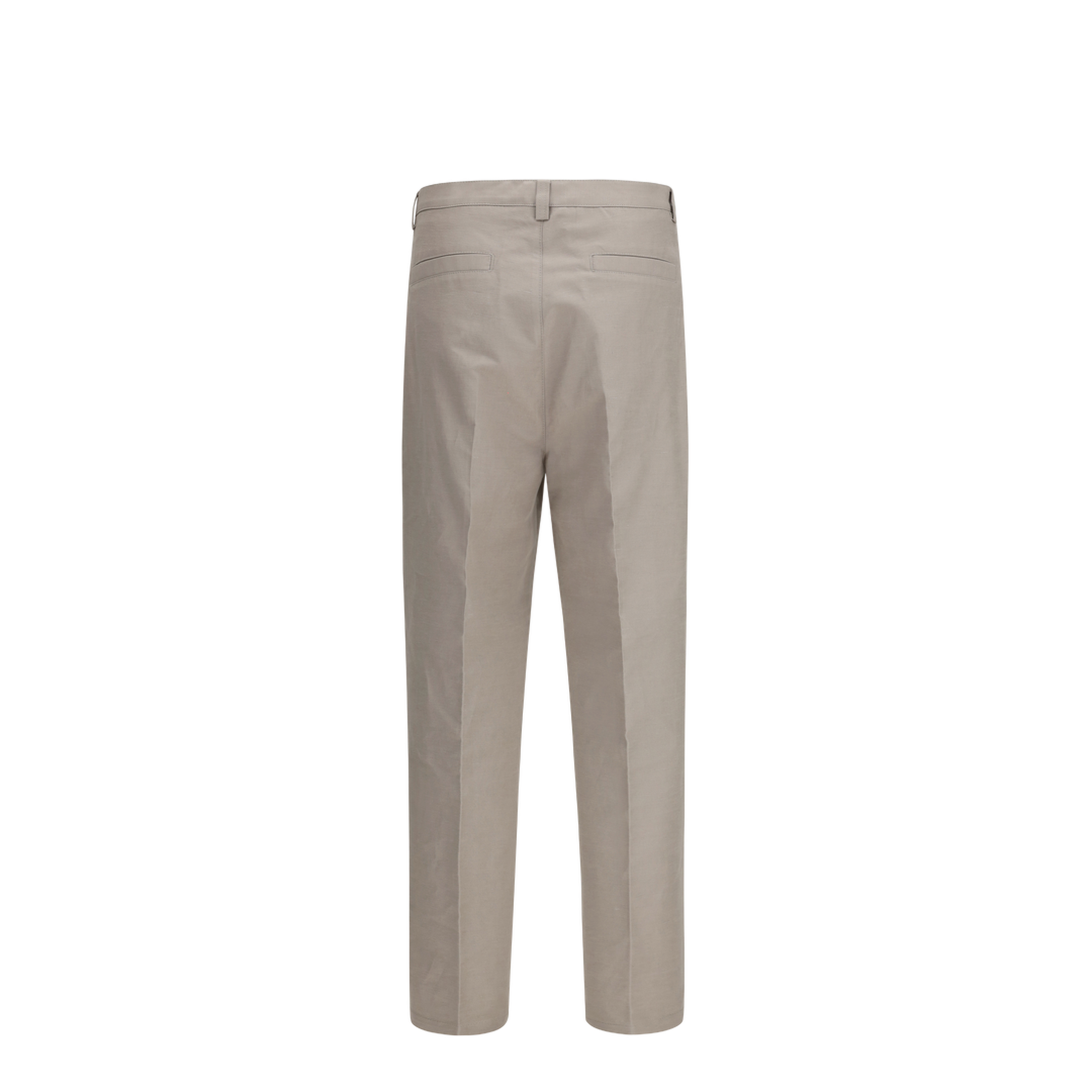 Tailored Pants in Cotton with Belt Loops - Image 2