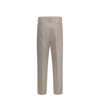 Tailored Pants in Cotton with Belt Loops - Image 2