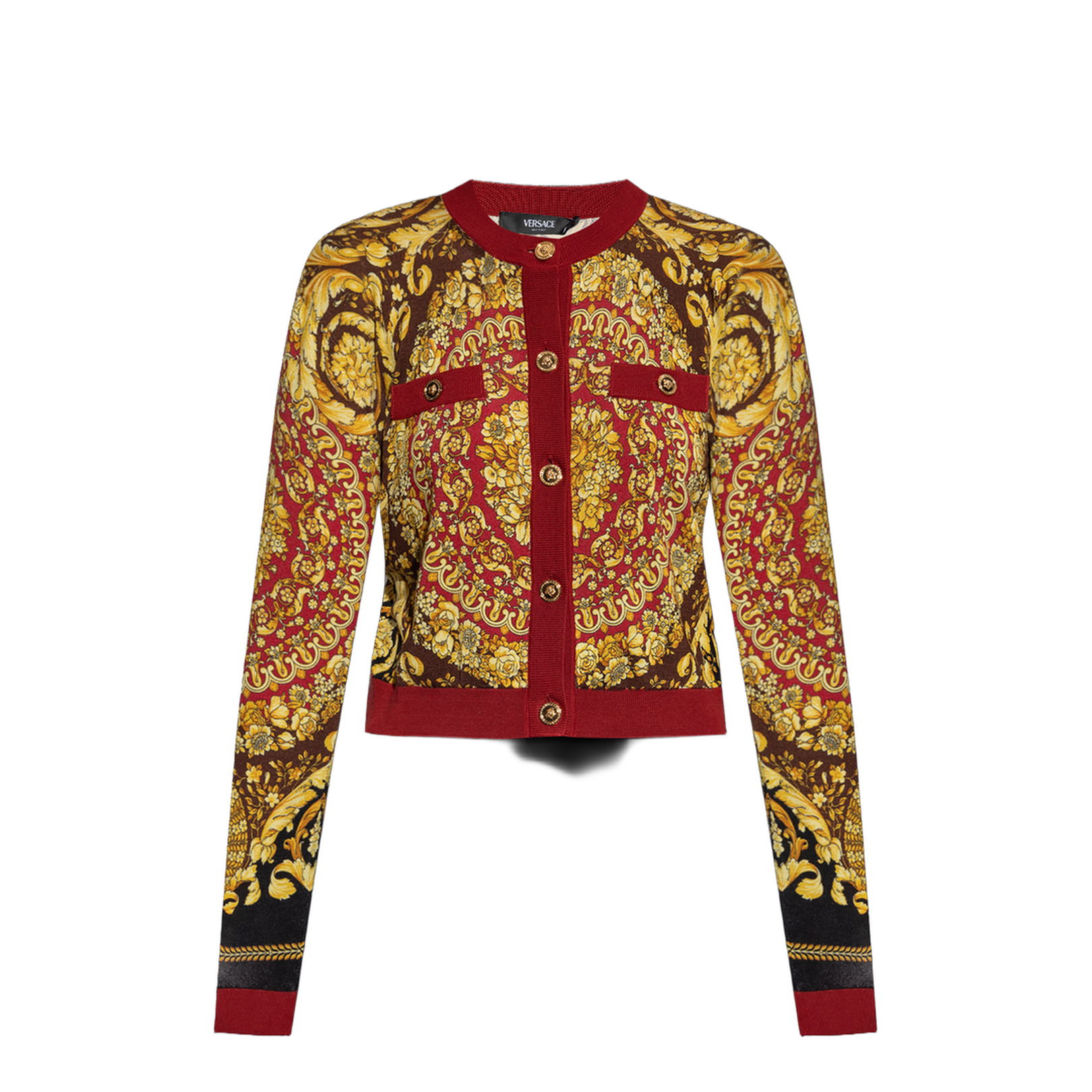 Baroque Silk Knit Cardigan - Image 1