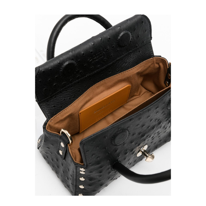 Dotta Cowhide Top-Handle Bag - Black Crater - Image 3